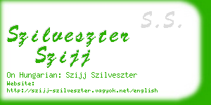 szilveszter szijj business card